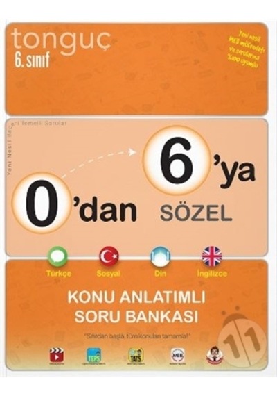 0`Dan 6`Ya Sözel Konu Anlatımlı Soru Bankası Tonguç Akademi