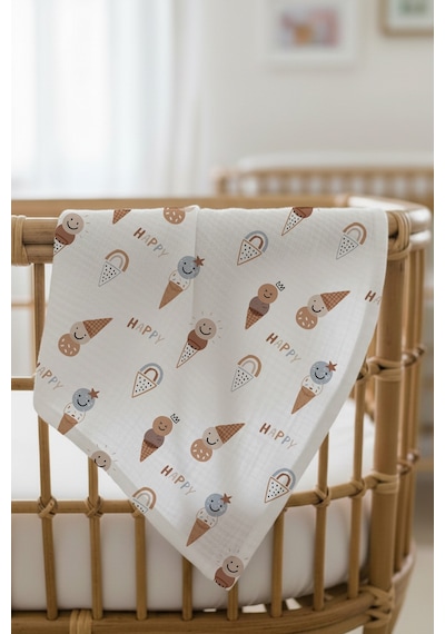 Çok Amaçlı Müslin Örtü 100x120 + Kese Dondurma