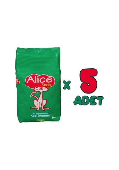 Alice Snob Mix Zor Beğenen Yetişkin Kedi Maması 5 x 1 KG