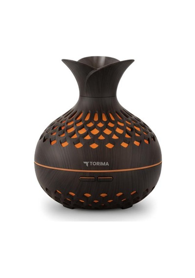 H15 Koyu Kahve Led Işıklı 300ml Sessiz Ultrasonik Flower Hava Nemlendirici (İthalatçı Garantili)