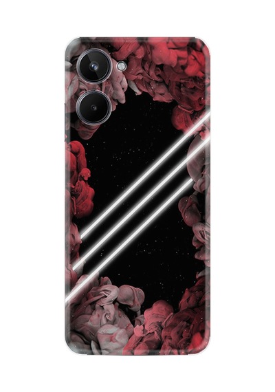 Realme 10 Kılıf Silikon Desen Özel Seri Flowers Line 1732