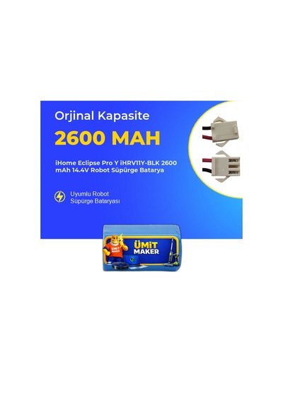İhome Eclipse Pro Y İhrv11y-blk 2600 Mah 14.4v Robot Süpürge Batarya