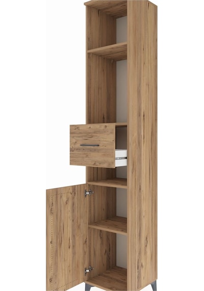 Hyperion Dolap 4 Raflı Tek Çekmeceli Tek Kapaklı 44x44x243 Ça... Çam Hyperion Dolap 4 Raflı Tek Çekmeceli Tek Kapaklı 44x44x243 Ça... Çam