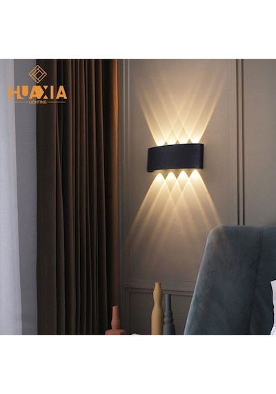 12 Watt Gün Işığı Dekoratif Işık Süzmeli Led Aplik, Modern Led Armatür, İç Ve Dış Mekan Modern Aplik Siyah