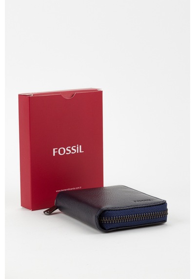 Fossil %100 Hakiki Deri El Portföyü Kartlık Cüzdan Lacivert Lacivert