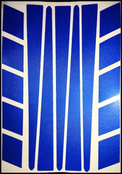 Şerit Şeklinde Reflektif Mavi Sticker Çınar Extreme