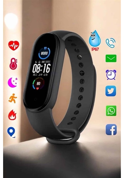 Akıllı Bileklik Fitness Ve Zindelik İçin Akıllı Bileklik Adım Sayar, Kalp Atışı, Uyku İzleme