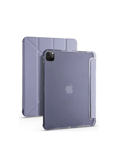 Apple Uyumlu iPad Pro 12.9 5. Nesil 2021 Kılıf Trifolding Kalem Bölmeli