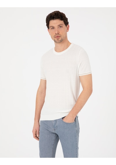 Pierre Cardin Erkek Ekru Kazak /triko 50303616-vr019 Ekru