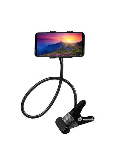 Telefon Tutucu 360 Derece Haraket Edebilen Kelepçeli Montaj, Esnek Kollu Telefon Tutucu, Yatak Odası Masaüstü Ofis Kütüphane Mutfak Kolay Kurulum Esnek Ve Güçlü Çok Amaçlı Evrensel Telefon Tutucu Diğer