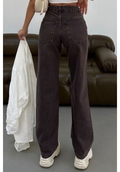 Balenbi Kadın Yüksek Bel Jean Yıkamalı Geniş Paça Wide Leg Kot Pantolon 1242 Kahverengi W129 Balenbi Kadın Yüksek Bel Jean Yıkamalı Geniş Paça Wide Leg Kot Pantolon 1242 Kahverengi W129