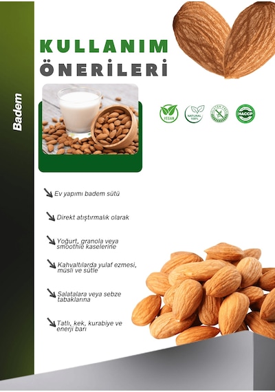 Çiğ Badem 100g Raw Almonds Taze Yeni Mahsül 100 G
