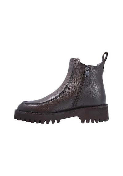 Poletto Hakiki Deri Kahve Bot Düz 5780 63 S-2320 Kahve