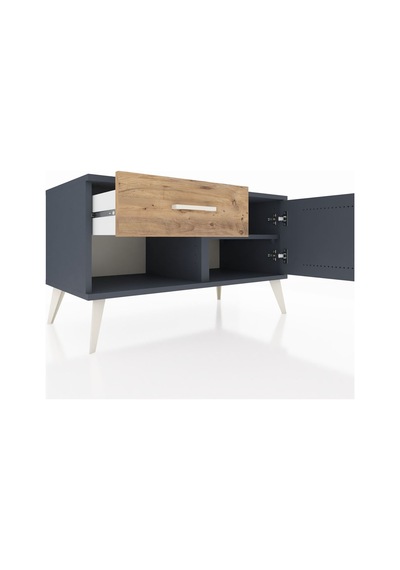 Hyperion Şifonyer Tek Raflı Tek Çekmeceli Tek Kapaklı 88x44x48 Antrasit-antrasit/çam Antrasit/çam Hyperion Şifonyer Tek Raflı Tek Çekmeceli Tek Kapaklı 88x44x48 Antrasit-antrasit/çam Antrasit/çam