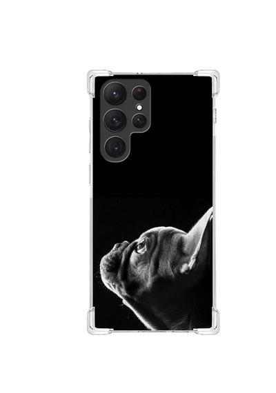 Samsung Galaxy S21 Ultra Uyumlu Köpek 1 Baskılı Şeffaf Köşe Korumalı Antişok Kılıf