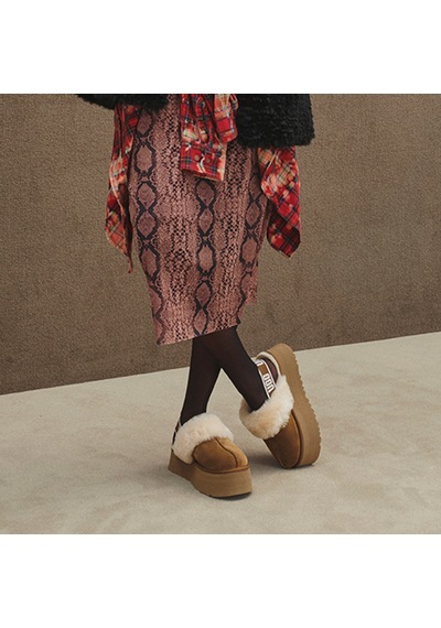 Ugg Funkette Slipper Kadın Kahverengi Terlik Düz 1113474