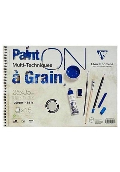 Clairefontaine Paınt-on 25x35 200gr Çizim Defteri Çeşitli Renk Ve Desen