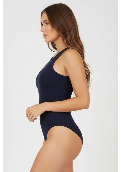 Hiccup Bdart, Çıtçıtlı, Kolsuz, Yuvarlak Yakalı Bodysuit Lacivert