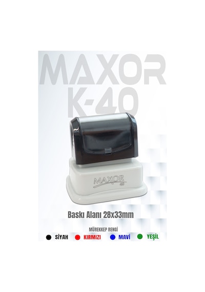 Maxor Kaşe K-40 İsim-ünvan Kaşesi 1 Adet