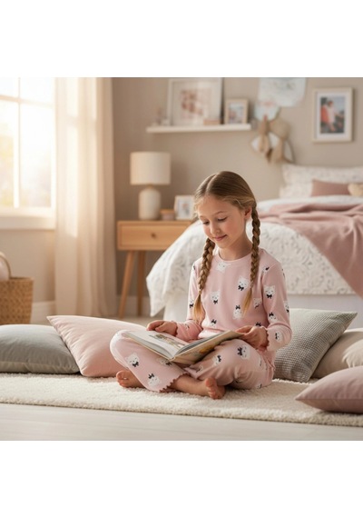 Rolypoly Rp3901c Kız Çocuk Uzun Kol Pijama Takım Somon