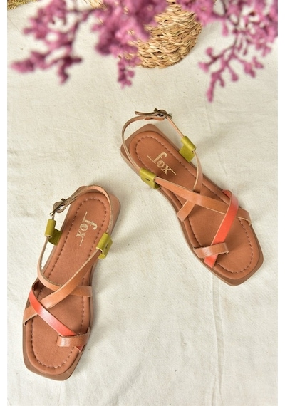 Fox Shoes Multi Hakiki Deri Parmak Arası Kadın Sandalet M29184120