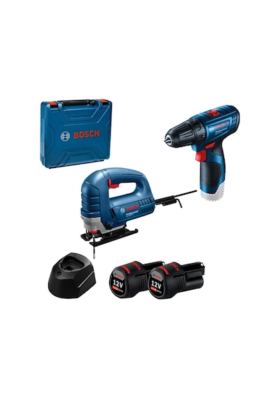 Bosch GST 8000 E 2 x 2 Ah Akülü Dekupaj testere + GSR 120 Vidalama İkili Set - 0615990M8N