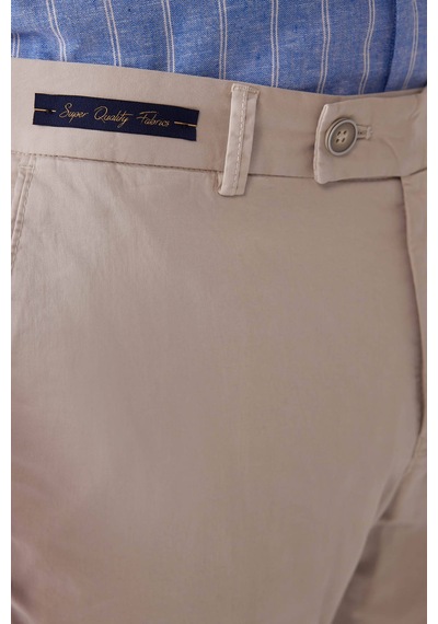 Erkek Taş Regular Fit Pamuk-likra Kanvas Pantolon