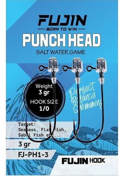 Fujin Punch Head Jighead Fj-ph 1/0 2gr