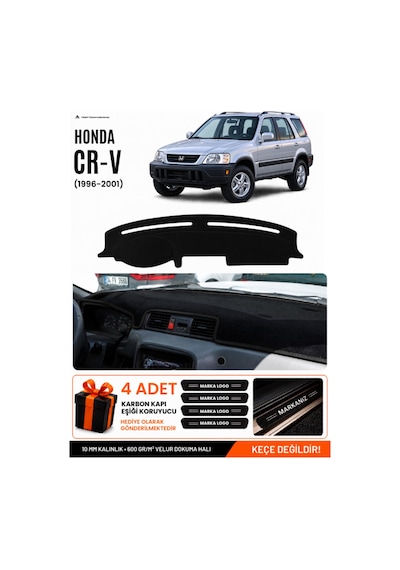 Honda Cr-v 1996-2001 Uyumlu Torpido Koruma, Torpido Örtüsü, Torpido Kılıfı - Siyah