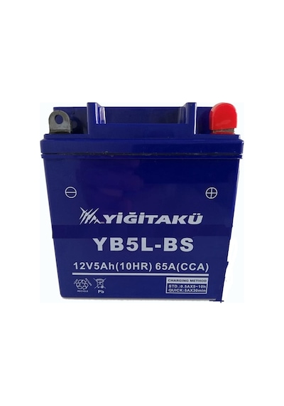 12 V 5 Ah Yiğit Akü Yb5l Bs Motorsiklet Aküsü