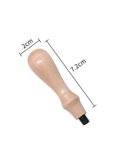 Ahşap Mum Mühürü Sapı Lotus Ağacı M8 Metal Dişli