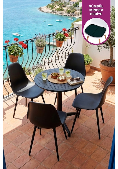 Vilinze Tilia Plastik Bahçe Balkon Bistro Seti Katlanır Masa 60 60 Cm 1+4 Set Tilia-siyah-eames4-siyah-siyah Diğer Vilinze Tilia Plastik Bahçe Balkon Bistro Seti Katlanır Masa 60 60 Cm 1+4 Set Tilia-siyah-eames4-siyah-siyah Diğer