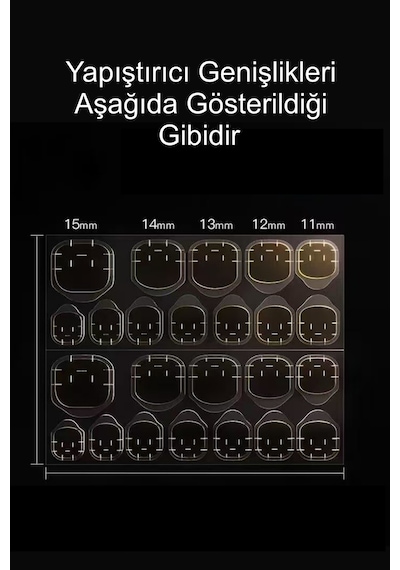 120 Adet Medium Beden Çift Taraflı Yapıştırıcı Bant Takma Tırnak Yapıştırıcı Cilde Zarar Vermez 120 Adet M Beden