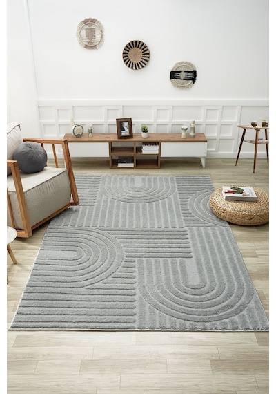 Mariesse Home Elit Bukleli Yumuşak Peluş Post Shaggy Çocuk Odası Oturma Odası Salon Mutfak Halısı B0691b Gri