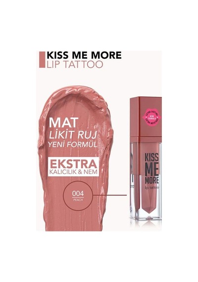 Flormar Kiss Me More Lip Tattoo 004 Peach 01