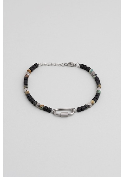 So Chic Jasper Ve Hematit Taşlı 23 Cm Çelik Erkek Bileklik Çelik