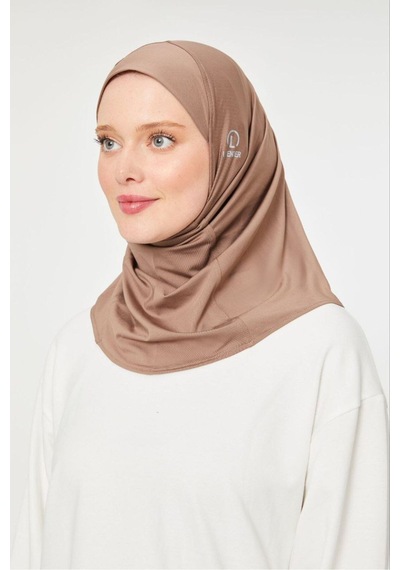 Melodi Scarf Kadın Tesettür Hijab Spor Bone Sütlü Kahve Sütlü Kahve