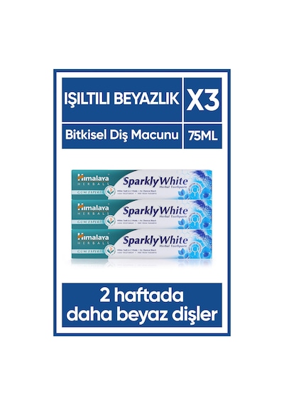 Himalaya Sparkly White Beyazlatıcı Diş Macunu 3 x 75 ML