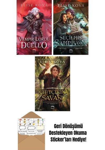 Vampir Lordu İle Düello + Seçilmiş Şampiyon Girdap Günlükleri İkinci Kitap Ciltli + Çiftçinin Savaşı Altın Muhafızlar Serisi 3 Ciltli