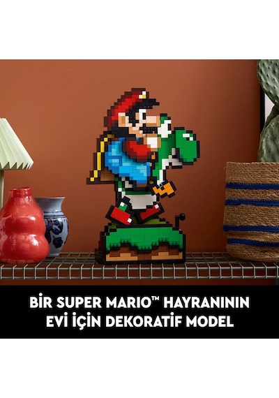 LEGO® Super Mario™ Super Mario World™: Mario ve Yoshi 71438 - Yetişkinler için Sergilenebilir Koleksiyonluk Yapım Seti (1215 Parça)