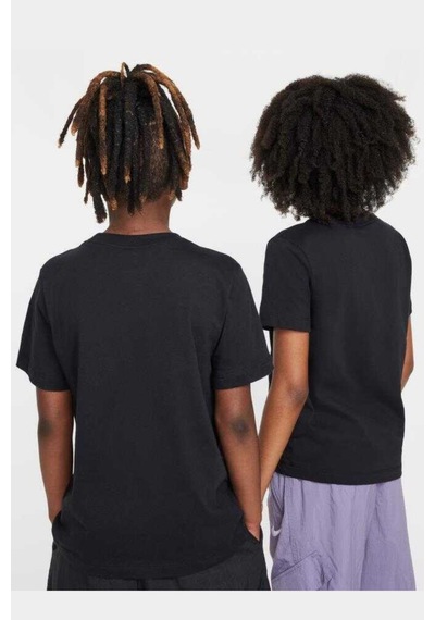 Nike Nsw Tee Futura Lbr Çocuk Spor Tişört Rahat Kesim Fz5177 Siyah-beyaz