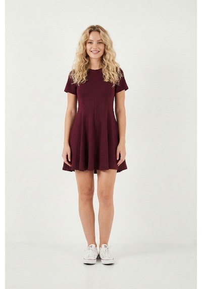 Lela Bayan Elbise 5866342 Bordo Bordo