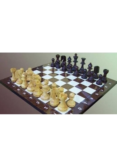 Tr 45x45cm Turnuva Tipi Kaliteli Ahşap Satranç Tahtası Sehpası Ve Ahşap Satranç Piyon Takımı Seti