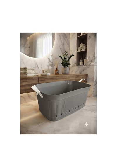 Still Çamaşır Sepeti 65 Lt + Çamaşır Selesi 40 Lt İkili Set Gri - 909303859 Gri