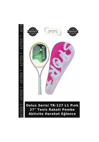 Delux Serisi Tr-127 L1 Pınk 27" Tenis Raketi Pembe Aktivite Hareket Eğlence