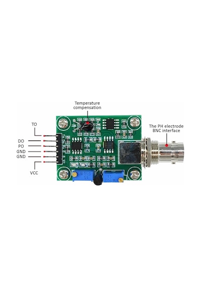 Ph4502c Sıvı Su Ph Ölçüm Sensör Modülü Analog Çıkışlı Sıvı 0-14ph Algılayıcı Bnc Soket Ph Metre