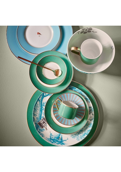 Yeşil Porselen Yemek Tabağı 28 Cm