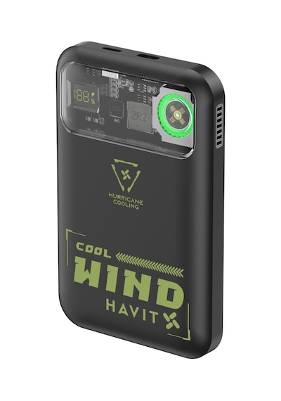 Havit Pb5232 10000mah Manyetik Magsafe Powerbank - 20w Hızlı Şarj Soğutma Fanlı Siyah