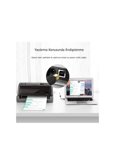 Ugreen Usb 3.0 Yazıcı Kablosu 1 Metre