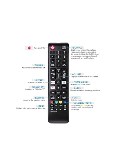 Samsung Uyumlu UE65RU7100UXTK Tv Kumanda